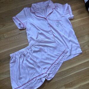 Juicy Couture Satin Pink Pajama Set